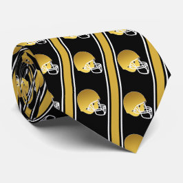 Corbata Casco de fútbol de oro con franja dorada/blanca