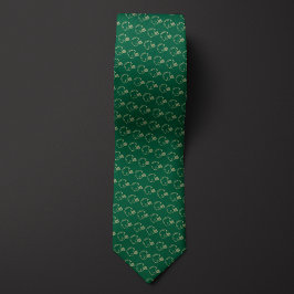 Corbata Casco de fútbol verde y oro