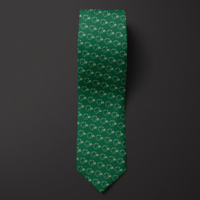 Corbata Casco de fútbol verde y oro (Subido por el creador)