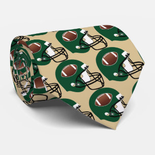 Corbata Casco verde de fútbol: Tan Necktie