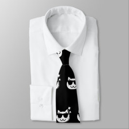 CORBATA CAT DAD (NEGRO) NECK TIE