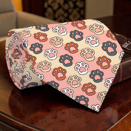 Corbata Cat Paw Retro Custom Tie