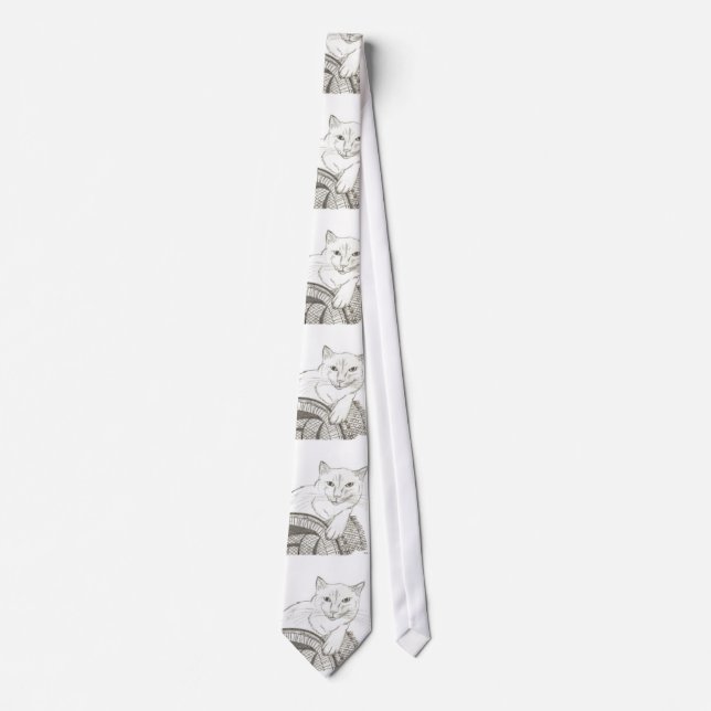 Corbata Cat Ragdoll Portrait Tie (Anverso)