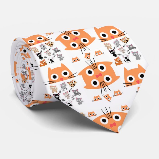 Corbata Cats capásicos de diseño masculino (Enrollado)