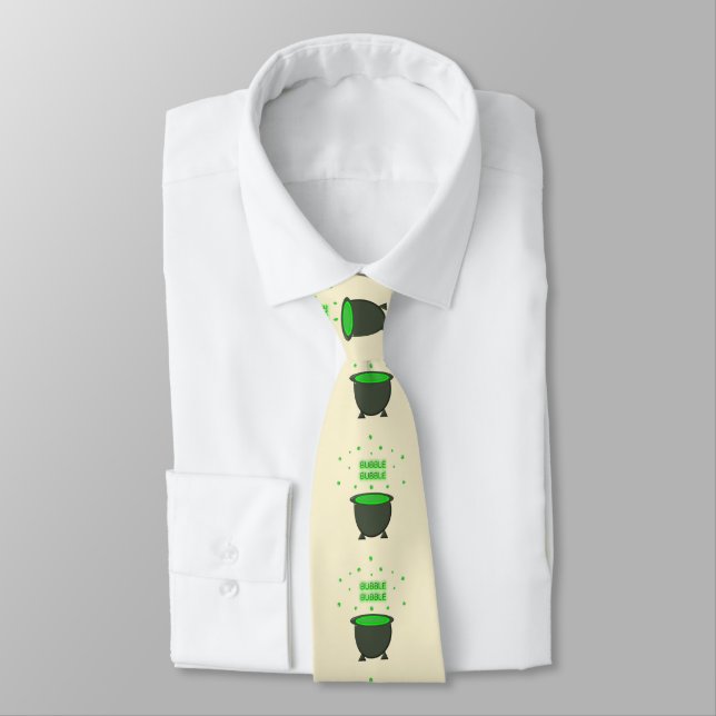 Corbata Cauldron y Bubbling Green Brew Halloween (Atado)