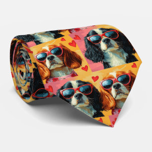 Corbata Cavalier King Charles Spaniel Día de San Valentín