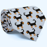 Corbata Cavalier King Charles Spaniel Dog<br><div class="desc">Cute Black y Tan Cavalier King Charles Spaniel diseño de perro en un fondo azul para hacer sonrisa a cualquier amante de los animales. Arte original de Nic Squirrell.</div>