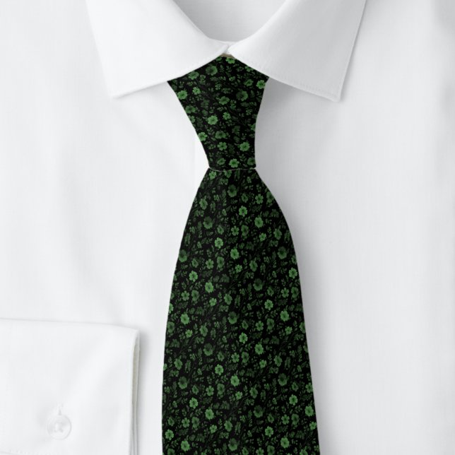 Corbata Cazador Verde Flores Minúsculas (Subido por el creador)