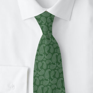 Corbata Cazador Verde Paisley