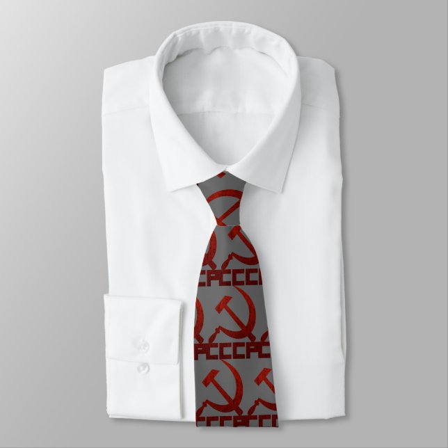 Corbata CCCP Hoja de hoz y martillo (Atado)