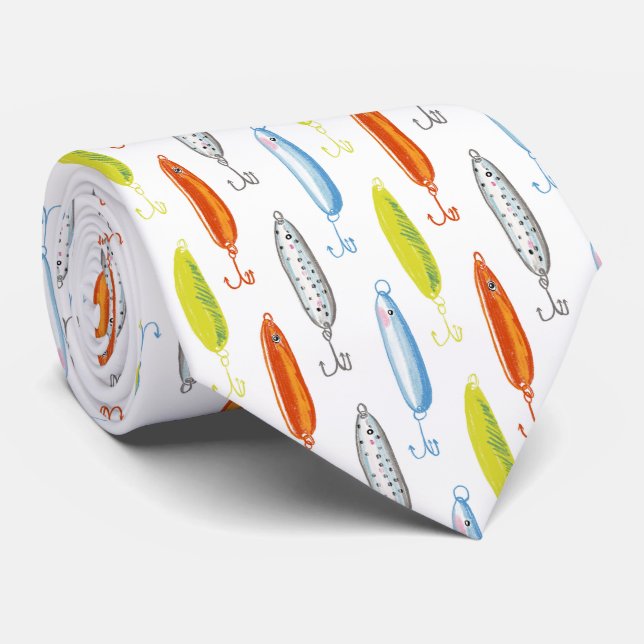 Corbata Cebos de Pesca Ilustrados (Enrollado)