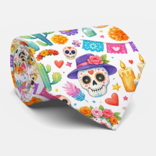 Corbata Celebración Fiesta Calavera