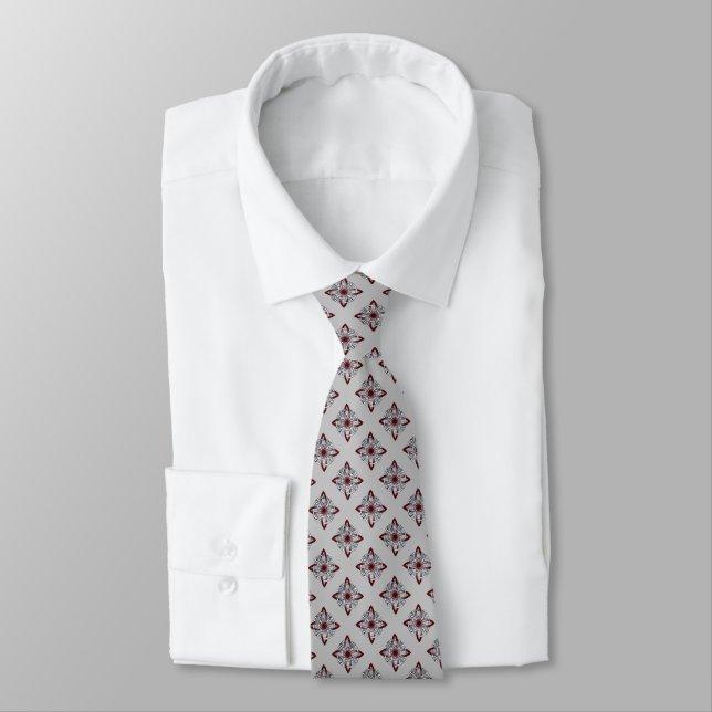 Corbata Céltico Knot Doodle Maroon Red Tie (Atado)