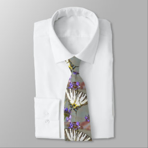 Corbata Cepa Trasera Amarilla En Flores De Lino O Negro