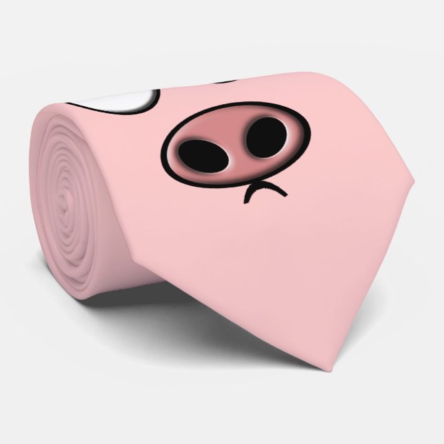 Corbata Cerdo rosado (Enrollado)