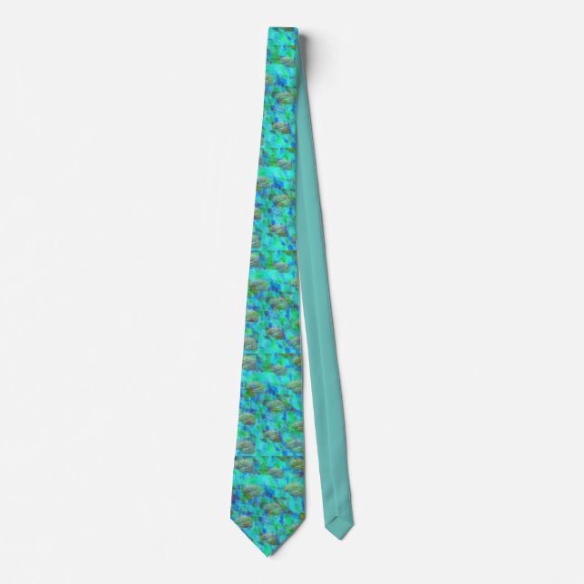 Corbata Cerebro neurológico artsy azul-verde (Anverso)