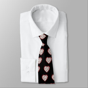 Corbata Cerezas RAB Corazón de Estampado de Leopardo Rocka