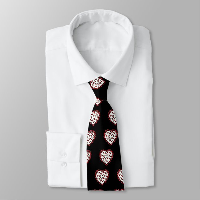 Corbata Cerezas RAB Corazón de Estampado de Leopardo Rocka (Atado)