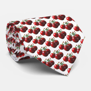 Corbata Cerezas retro recién recogidas
