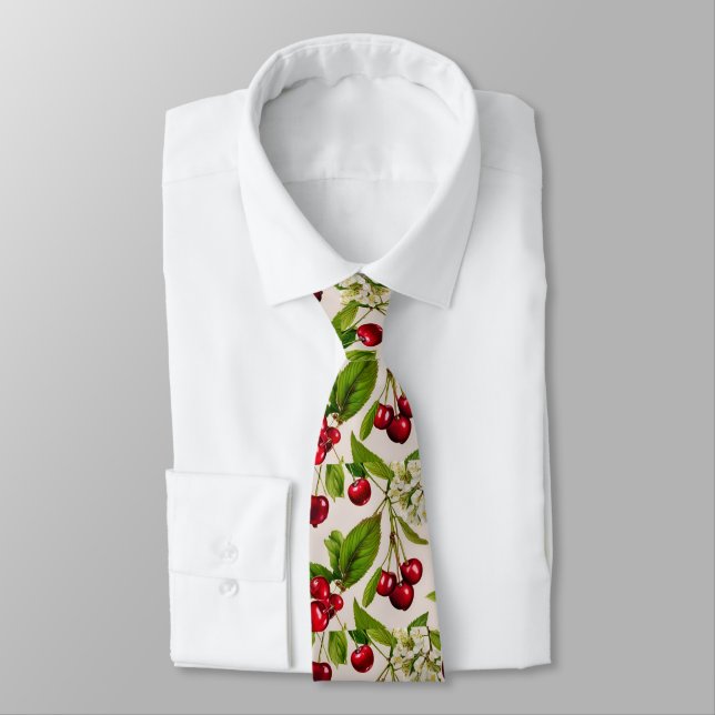 Corbata Cerezas Vintage (Atado)