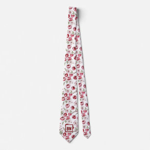 Corbata Cerezo personalizado de flor de cerezo acuarela