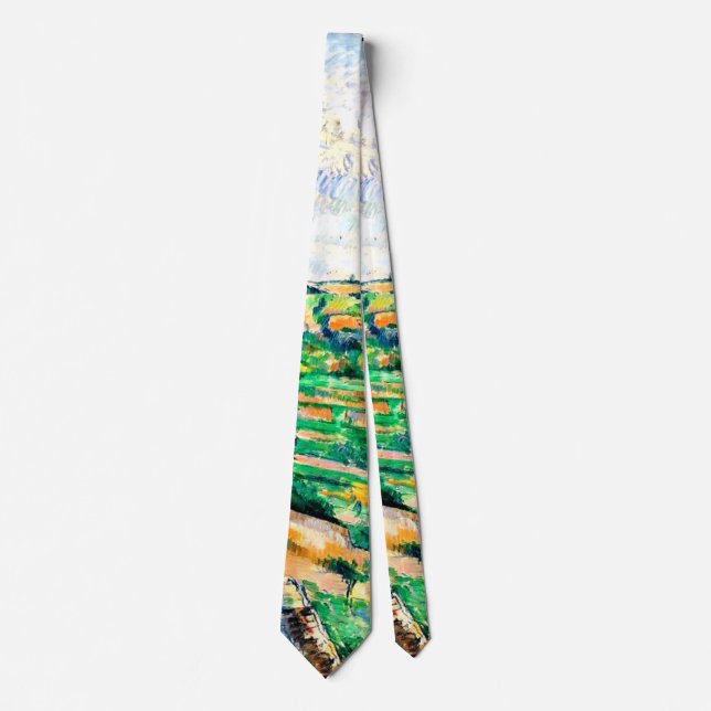 Corbata Cezanne - Campo en Auvers-Sur-Oise (Anverso)