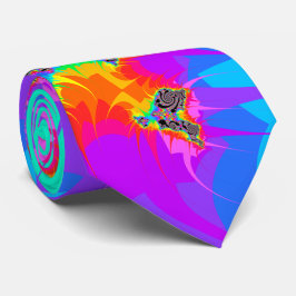 Corbata Chapoteo espiral del arco iris del fractal