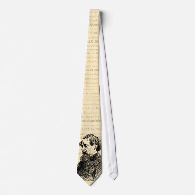 Corbata Charles Dickens Cream Tie (Anverso)