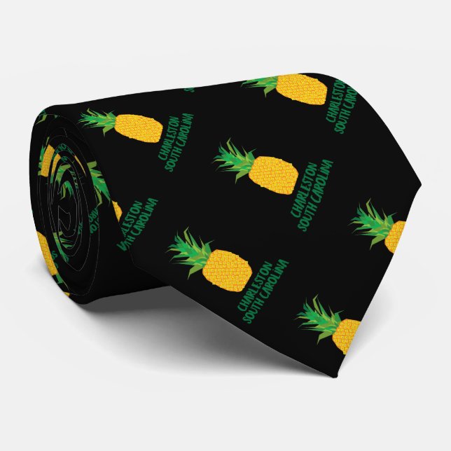 Corbata Charleston South Carolina Fruit Pineapple Fountain (Enrollado)