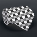 Corbata Checkerboard gris blanco negro<br><div class="desc">Grandes ideas de regalo para cumpleaños,  Navidades,  Día del Padre ... </div>