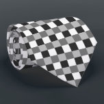 Corbata Checkerboard gris blanco negro<br><div class="desc">Grandes ideas de regalo para cumpleaños,  Navidades,  Día del Padre ... </div>