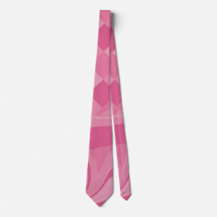 Corbata Cheques y Swirls - Rosa