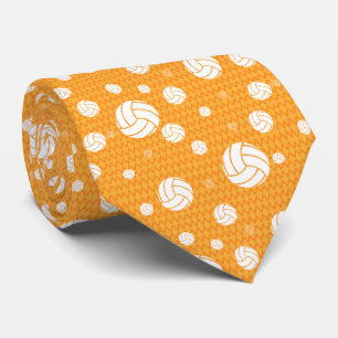Corbata Chevron amarillo de voleibol con patrón