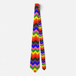 Corbata chevron arcoiris