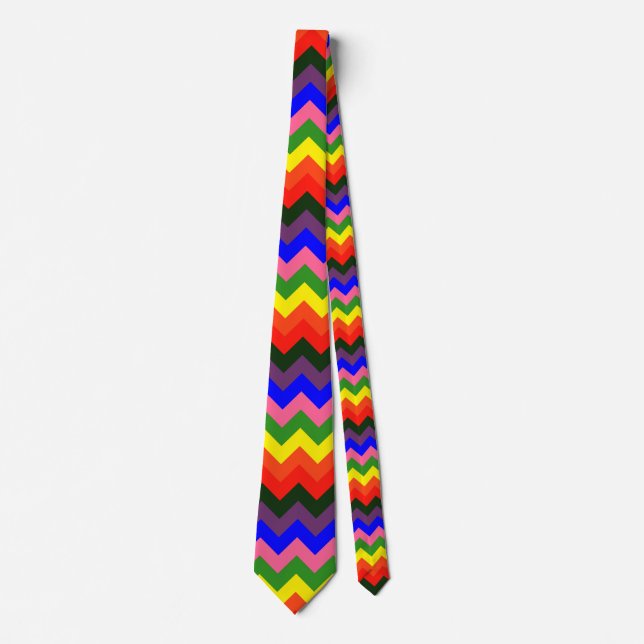 Corbata chevron arcoiris (Anverso)