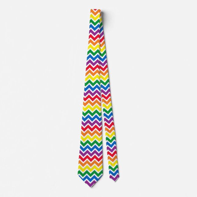 Corbata Chevron arcoiris (Anverso)