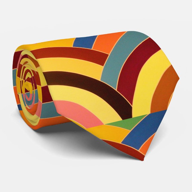 Corbata chevron curvo sofisticado (Enrollado)