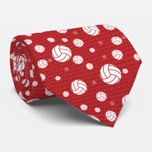 Corbata Chevron de voleibol rojo patentado