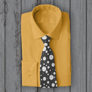 Corbata Chevron gris oscuro de voleibol con patrones