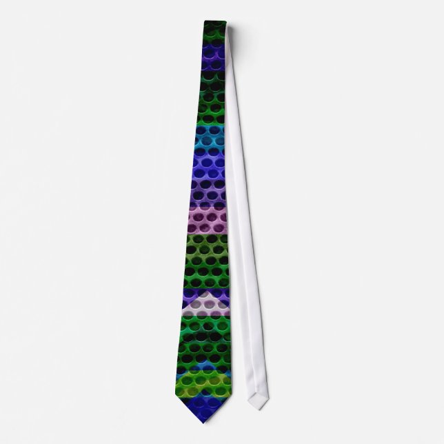 Corbata Chevron Pintado de Moda con Agujero #5 (Anverso)