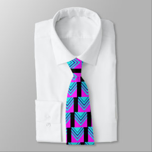 Corbata Chevron Rosa y Acuático