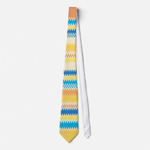 Corbata Chevron Zigzag Estampado Decorativo Colorido