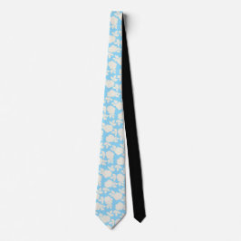 Corbata Chic blue &white floral pattern