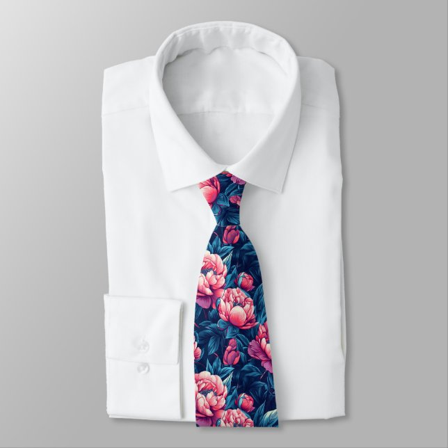 Corbata Chic Christmas Gift For Men Peonies (Atado)