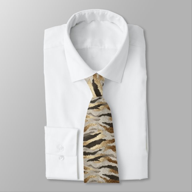 Corbata Chic Dads Day Gifts Tiger Skin (Atado)