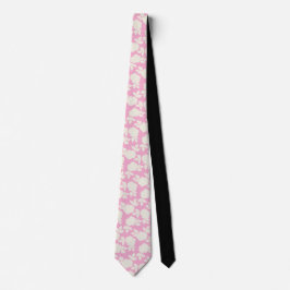 Corbata Chic pink &white floral pattern