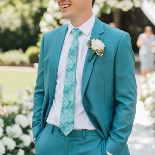 Corbata Chic turquesa brillo destello boda