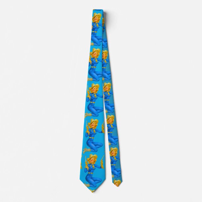 Corbata Chica de vaca Thunder_Cove con puntas de pistola (Anverso)