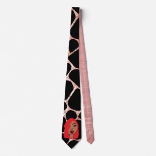 Corbata Chicas De Glam Personalizados Negros Y Rosas De Or