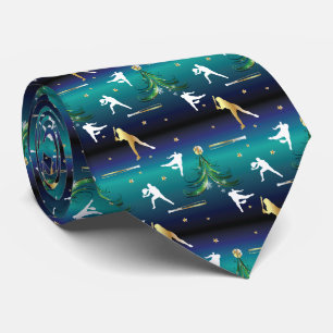 Corbata Chicas de sóftbol de béisbol Navidad